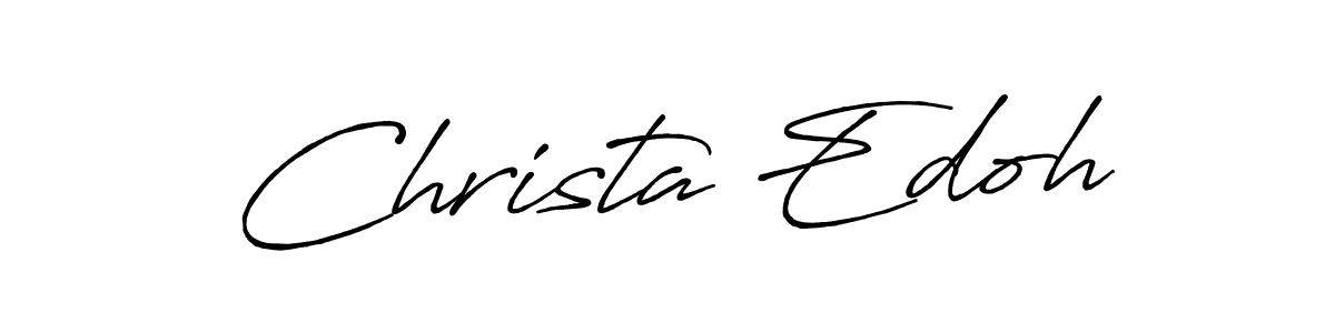 Use a signature maker to create a handwritten signature online. With this signature software, you can design (Antro_Vectra_Bolder) your own signature for name Christa Edoh. Christa Edoh signature style 7 images and pictures png