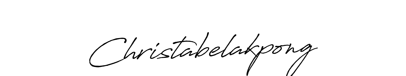 How to make Christabelakpong name signature. Use Antro_Vectra_Bolder style for creating short signs online. This is the latest handwritten sign. Christabelakpong signature style 7 images and pictures png