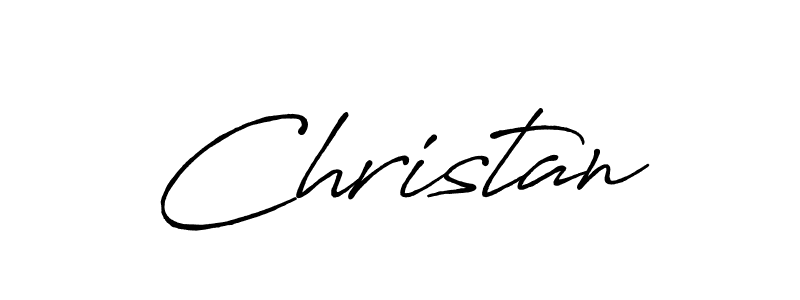 Make a beautiful signature design for name Christan. With this signature (Antro_Vectra_Bolder) style, you can create a handwritten signature for free. Christan signature style 7 images and pictures png