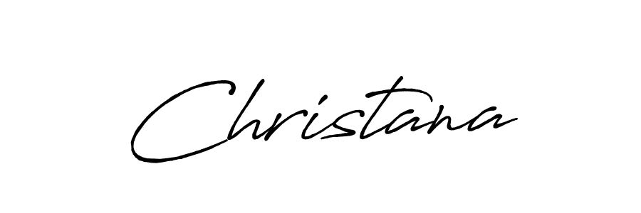 Christana stylish signature style. Best Handwritten Sign (Antro_Vectra_Bolder) for my name. Handwritten Signature Collection Ideas for my name Christana. Christana signature style 7 images and pictures png