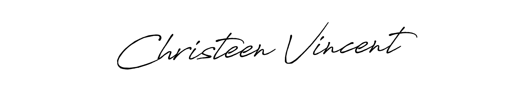 Also we have Christeen Vincent name is the best signature style. Create professional handwritten signature collection using Antro_Vectra_Bolder autograph style. Christeen Vincent signature style 7 images and pictures png