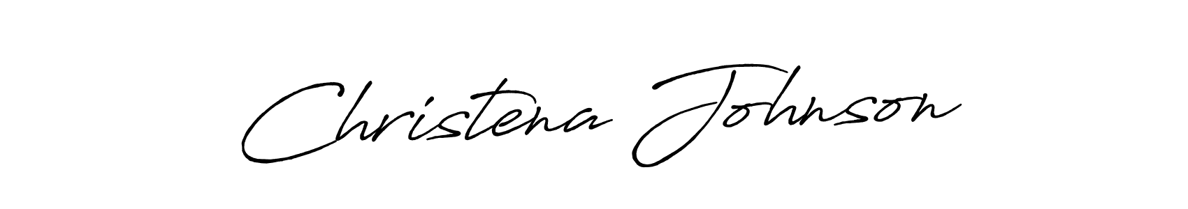 Design your own signature with our free online signature maker. With this signature software, you can create a handwritten (Antro_Vectra_Bolder) signature for name Christena Johnson. Christena Johnson signature style 7 images and pictures png