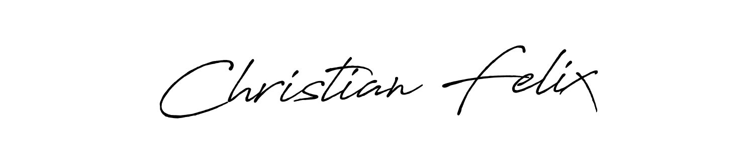 Christian Felix stylish signature style. Best Handwritten Sign (Antro_Vectra_Bolder) for my name. Handwritten Signature Collection Ideas for my name Christian Felix. Christian Felix signature style 7 images and pictures png