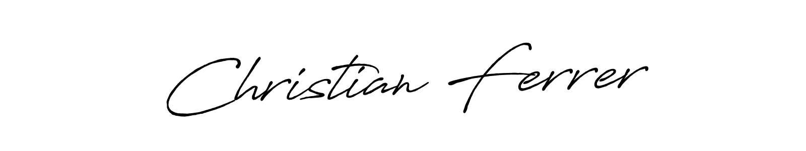 How to make Christian Ferrer name signature. Use Antro_Vectra_Bolder style for creating short signs online. This is the latest handwritten sign. Christian Ferrer signature style 7 images and pictures png