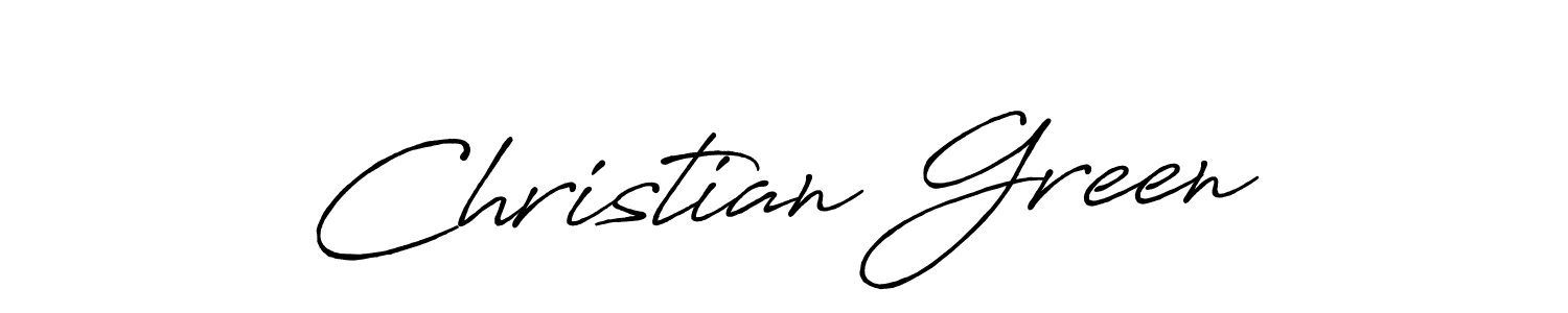 Make a beautiful signature design for name Christian Green. With this signature (Antro_Vectra_Bolder) style, you can create a handwritten signature for free. Christian Green signature style 7 images and pictures png