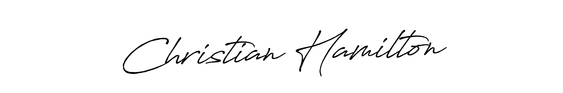 Create a beautiful signature design for name Christian Hamilton. With this signature (Antro_Vectra_Bolder) fonts, you can make a handwritten signature for free. Christian Hamilton signature style 7 images and pictures png