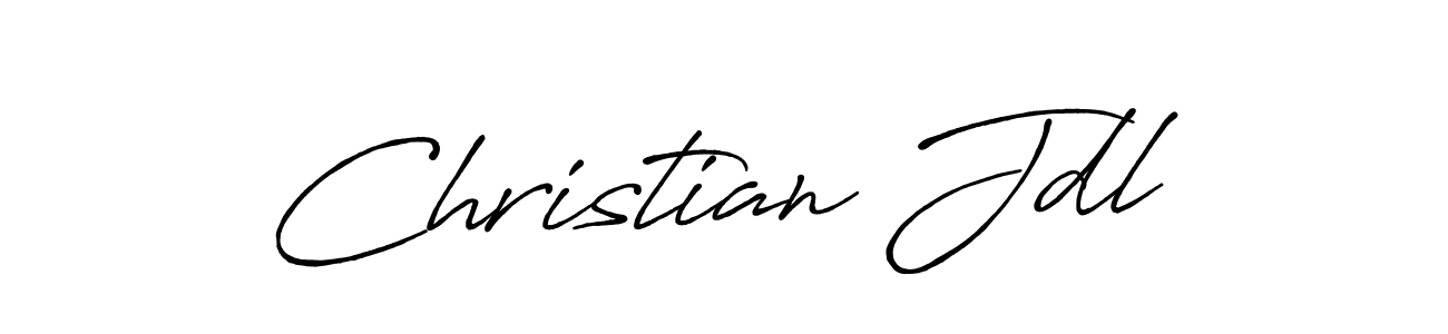 Christian Jdl stylish signature style. Best Handwritten Sign (Antro_Vectra_Bolder) for my name. Handwritten Signature Collection Ideas for my name Christian Jdl. Christian Jdl signature style 7 images and pictures png