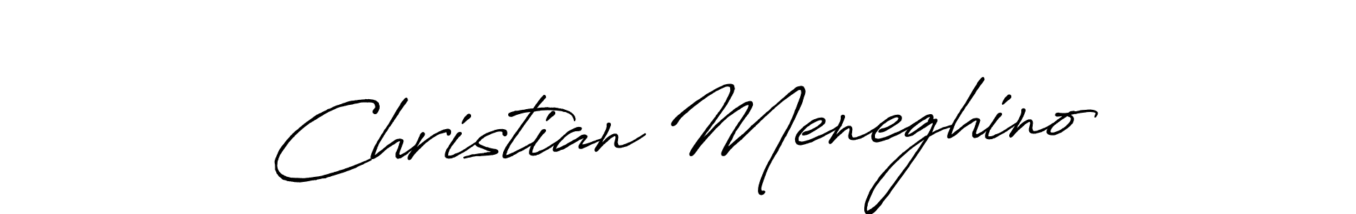Make a beautiful signature design for name Christian Meneghino. With this signature (Antro_Vectra_Bolder) style, you can create a handwritten signature for free. Christian Meneghino signature style 7 images and pictures png