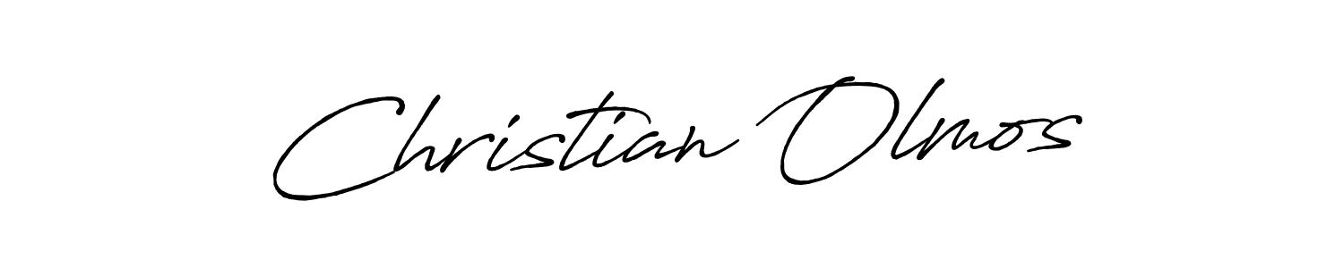 Create a beautiful signature design for name Christian Olmos. With this signature (Antro_Vectra_Bolder) fonts, you can make a handwritten signature for free. Christian Olmos signature style 7 images and pictures png