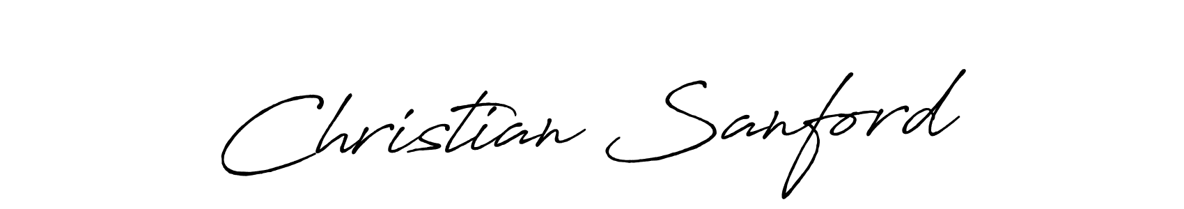 Christian Sanford stylish signature style. Best Handwritten Sign (Antro_Vectra_Bolder) for my name. Handwritten Signature Collection Ideas for my name Christian Sanford. Christian Sanford signature style 7 images and pictures png