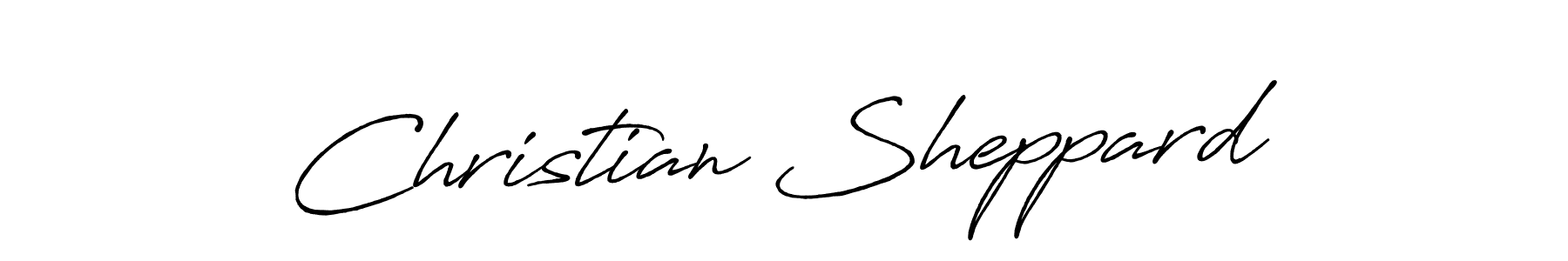 Make a beautiful signature design for name Christian Sheppard. With this signature (Antro_Vectra_Bolder) style, you can create a handwritten signature for free. Christian Sheppard signature style 7 images and pictures png