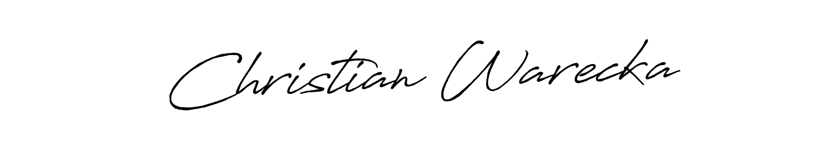 Make a beautiful signature design for name Christian Warecka. With this signature (Antro_Vectra_Bolder) style, you can create a handwritten signature for free. Christian Warecka signature style 7 images and pictures png