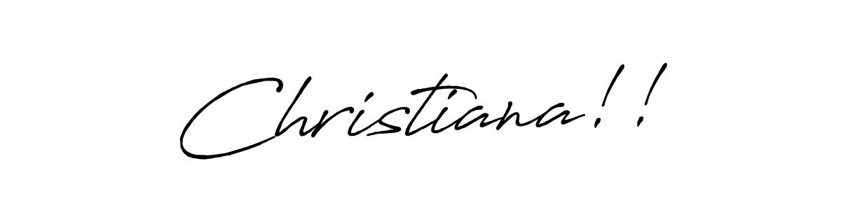The best way (Antro_Vectra_Bolder) to make a short signature is to pick only two or three words in your name. The name Christiana!! include a total of six letters. For converting this name. Christiana!! signature style 7 images and pictures png