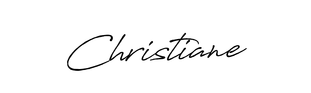 How to make Christiane name signature. Use Antro_Vectra_Bolder style for creating short signs online. This is the latest handwritten sign. Christiane signature style 7 images and pictures png