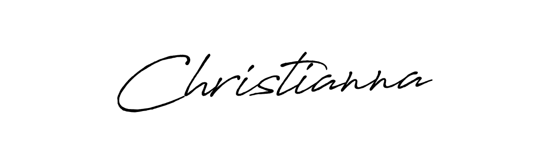 Christianna stylish signature style. Best Handwritten Sign (Antro_Vectra_Bolder) for my name. Handwritten Signature Collection Ideas for my name Christianna. Christianna signature style 7 images and pictures png