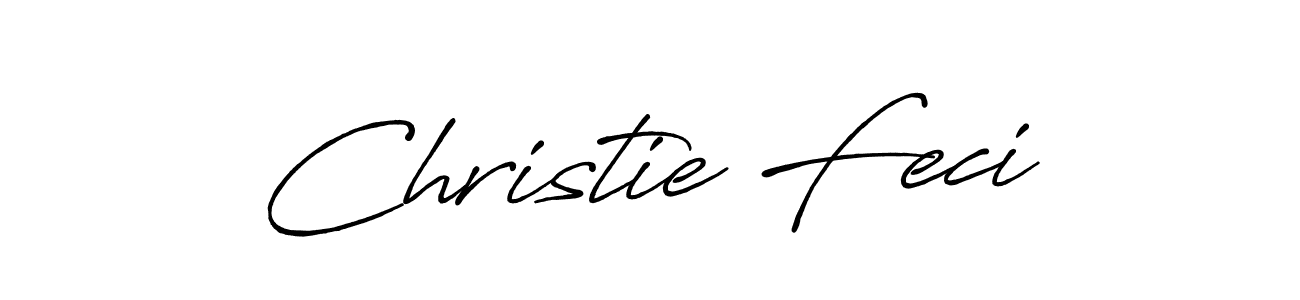 The best way (Antro_Vectra_Bolder) to make a short signature is to pick only two or three words in your name. The name Christie Feci include a total of six letters. For converting this name. Christie Feci signature style 7 images and pictures png