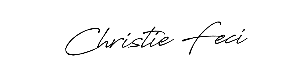 The best way (Antro_Vectra_Bolder) to make a short signature is to pick only two or three words in your name. The name Christie Feci include a total of six letters. For converting this name. Christie Feci signature style 7 images and pictures png