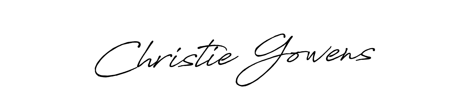 Christie Gowens stylish signature style. Best Handwritten Sign (Antro_Vectra_Bolder) for my name. Handwritten Signature Collection Ideas for my name Christie Gowens. Christie Gowens signature style 7 images and pictures png