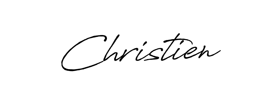 Use a signature maker to create a handwritten signature online. With this signature software, you can design (Antro_Vectra_Bolder) your own signature for name Christien. Christien signature style 7 images and pictures png