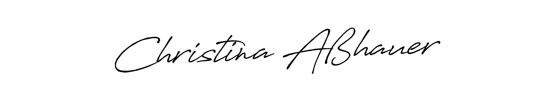 Design your own signature with our free online signature maker. With this signature software, you can create a handwritten (Antro_Vectra_Bolder) signature for name Christina Aßhauer. Christina Aßhauer signature style 7 images and pictures png