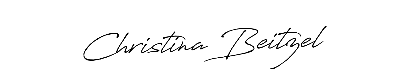 How to make Christina Beitzel name signature. Use Antro_Vectra_Bolder style for creating short signs online. This is the latest handwritten sign. Christina Beitzel signature style 7 images and pictures png