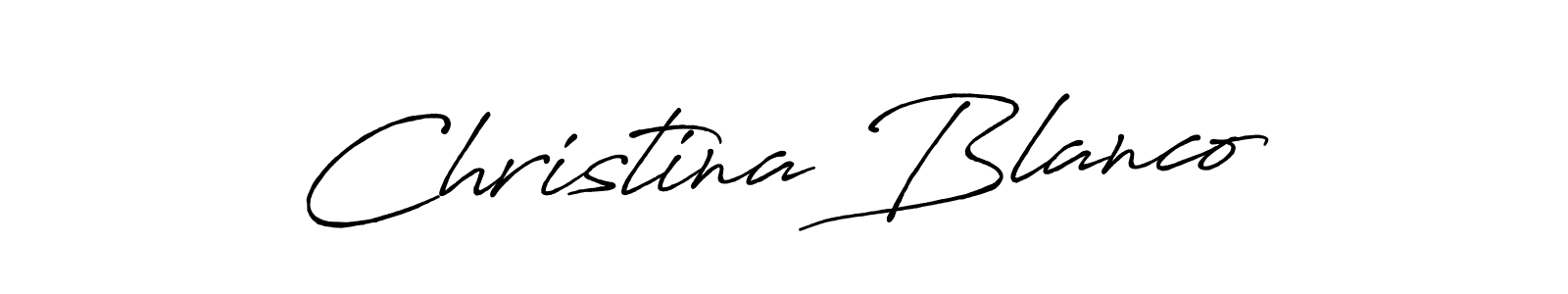 Create a beautiful signature design for name Christina Blanco. With this signature (Antro_Vectra_Bolder) fonts, you can make a handwritten signature for free. Christina Blanco signature style 7 images and pictures png