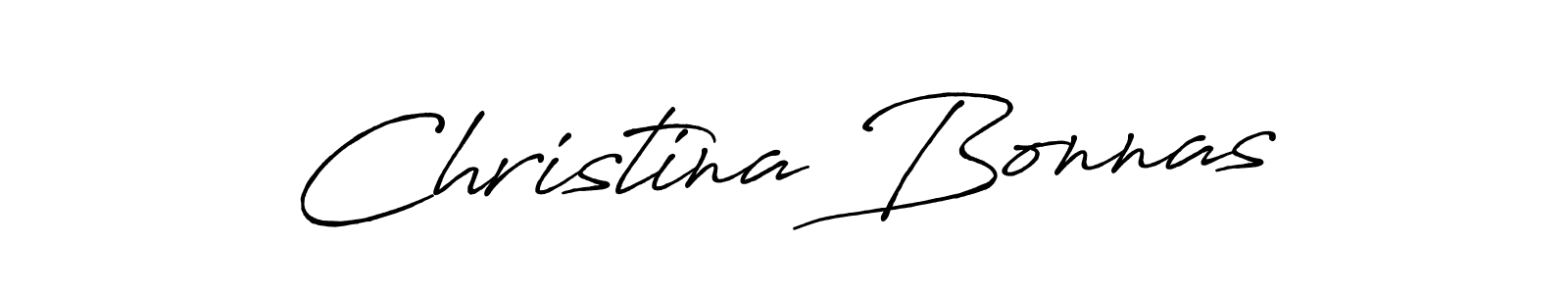 Christina Bonnas stylish signature style. Best Handwritten Sign (Antro_Vectra_Bolder) for my name. Handwritten Signature Collection Ideas for my name Christina Bonnas. Christina Bonnas signature style 7 images and pictures png
