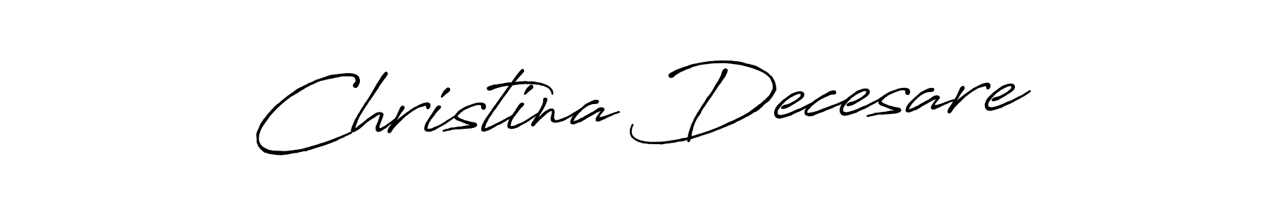 Also You can easily find your signature by using the search form. We will create Christina Decesare name handwritten signature images for you free of cost using Antro_Vectra_Bolder sign style. Christina Decesare signature style 7 images and pictures png