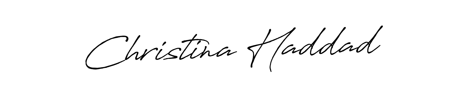 Create a beautiful signature design for name Christina Haddad. With this signature (Antro_Vectra_Bolder) fonts, you can make a handwritten signature for free. Christina Haddad signature style 7 images and pictures png