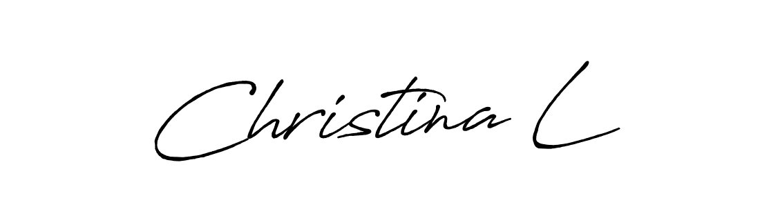 Christina L stylish signature style. Best Handwritten Sign (Antro_Vectra_Bolder) for my name. Handwritten Signature Collection Ideas for my name Christina L. Christina L signature style 7 images and pictures png