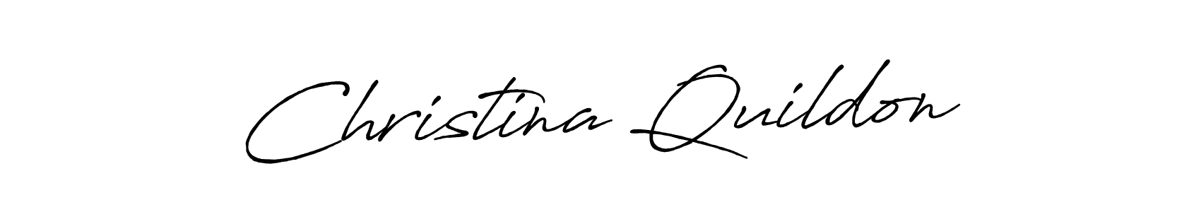 Make a beautiful signature design for name Christina Quildon. With this signature (Antro_Vectra_Bolder) style, you can create a handwritten signature for free. Christina Quildon signature style 7 images and pictures png