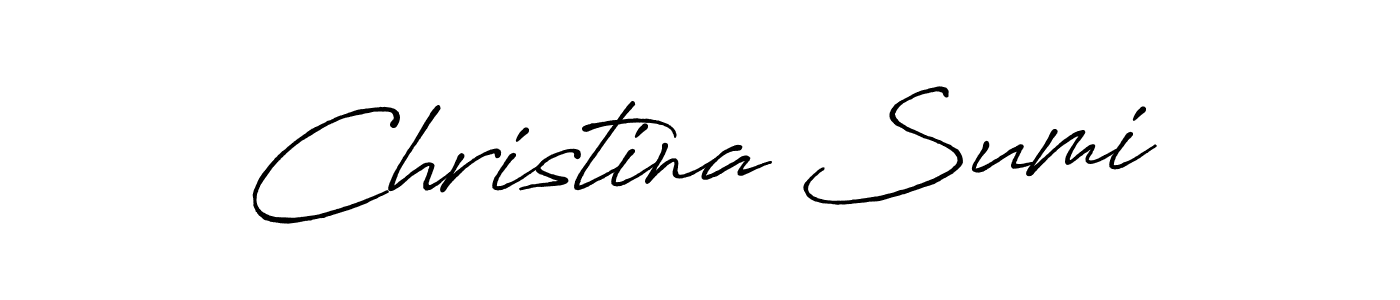 How to make Christina Sumi signature? Antro_Vectra_Bolder is a professional autograph style. Create handwritten signature for Christina Sumi name. Christina Sumi signature style 7 images and pictures png