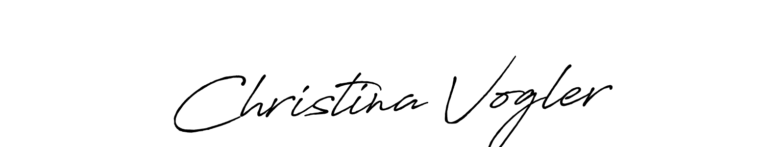 Create a beautiful signature design for name Christina Vogler. With this signature (Antro_Vectra_Bolder) fonts, you can make a handwritten signature for free. Christina Vogler signature style 7 images and pictures png