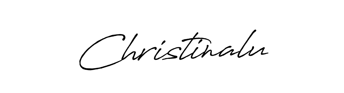 How to make Christinalu name signature. Use Antro_Vectra_Bolder style for creating short signs online. This is the latest handwritten sign. Christinalu signature style 7 images and pictures png