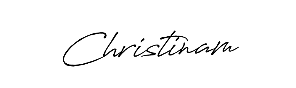 The best way (Antro_Vectra_Bolder) to make a short signature is to pick only two or three words in your name. The name Christinam include a total of six letters. For converting this name. Christinam signature style 7 images and pictures png