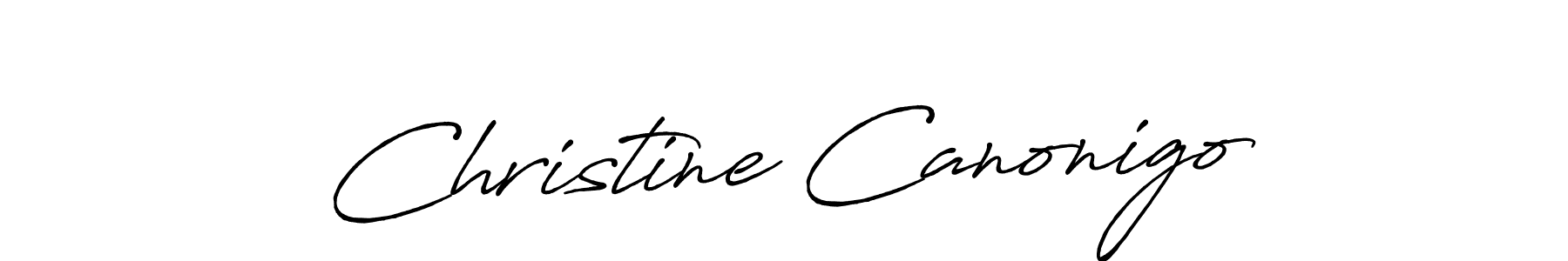 Use a signature maker to create a handwritten signature online. With this signature software, you can design (Antro_Vectra_Bolder) your own signature for name Christine Canonigo. Christine Canonigo signature style 7 images and pictures png
