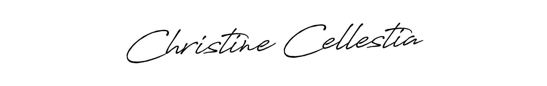 Create a beautiful signature design for name Christine Cellestia. With this signature (Antro_Vectra_Bolder) fonts, you can make a handwritten signature for free. Christine Cellestia signature style 7 images and pictures png