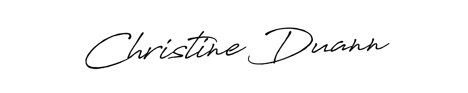 Create a beautiful signature design for name Christine Duann. With this signature (Antro_Vectra_Bolder) fonts, you can make a handwritten signature for free. Christine Duann signature style 7 images and pictures png