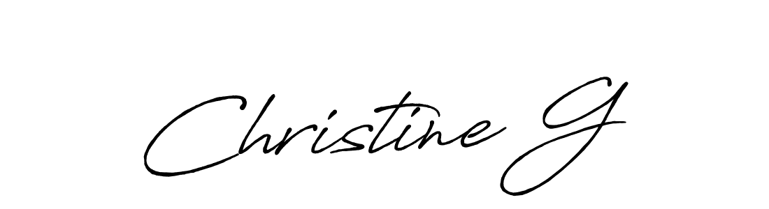 How to make Christine G signature? Antro_Vectra_Bolder is a professional autograph style. Create handwritten signature for Christine G name. Christine G signature style 7 images and pictures png