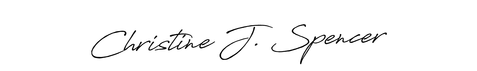 Use a signature maker to create a handwritten signature online. With this signature software, you can design (Antro_Vectra_Bolder) your own signature for name Christine J. Spencer. Christine J. Spencer signature style 7 images and pictures png