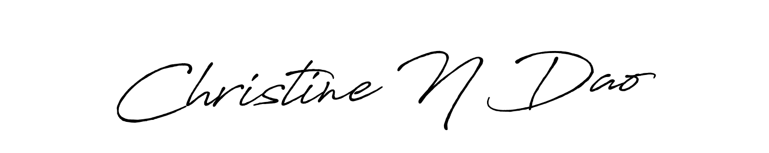 Similarly Antro_Vectra_Bolder is the best handwritten signature design. Signature creator online .You can use it as an online autograph creator for name Christine N Dao. Christine N Dao signature style 7 images and pictures png