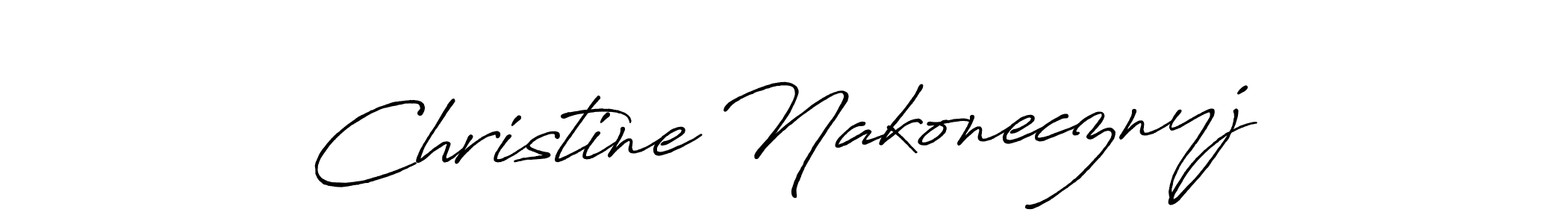 Create a beautiful signature design for name Christine Nakonecznyj. With this signature (Antro_Vectra_Bolder) fonts, you can make a handwritten signature for free. Christine Nakonecznyj signature style 7 images and pictures png