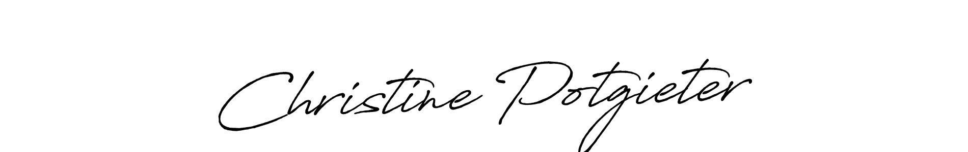 How to make Christine Potgieter name signature. Use Antro_Vectra_Bolder style for creating short signs online. This is the latest handwritten sign. Christine Potgieter signature style 7 images and pictures png