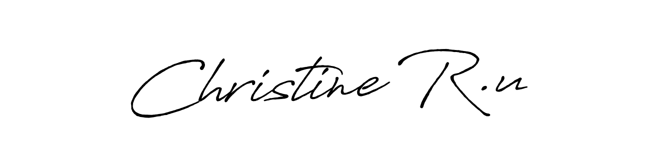 Once you've used our free online signature maker to create your best signature Antro_Vectra_Bolder style, it's time to enjoy all of the benefits that Christine R.u name signing documents. Christine R.u signature style 7 images and pictures png