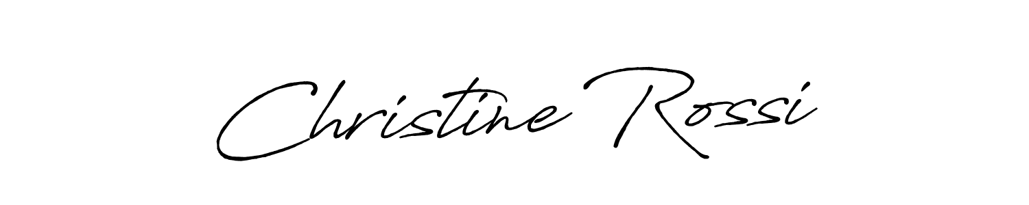 How to make Christine Rossi name signature. Use Antro_Vectra_Bolder style for creating short signs online. This is the latest handwritten sign. Christine Rossi signature style 7 images and pictures png