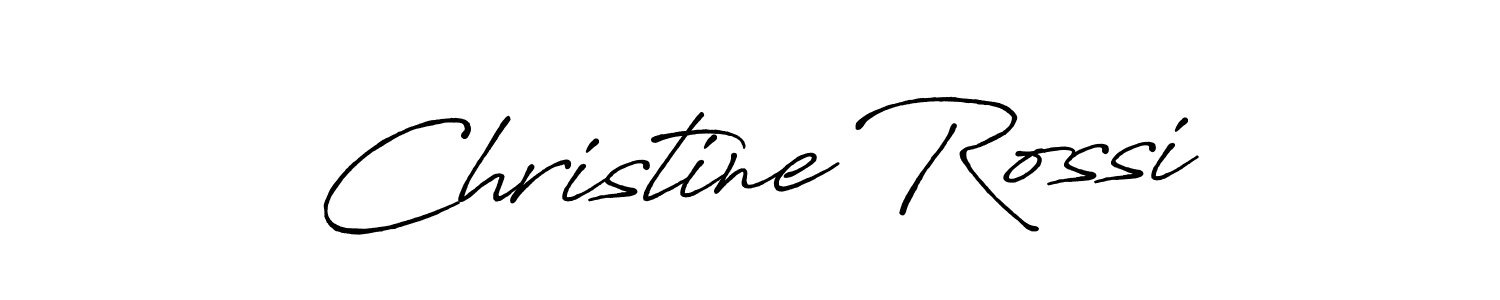 Christine Rossi stylish signature style. Best Handwritten Sign (Antro_Vectra_Bolder) for my name. Handwritten Signature Collection Ideas for my name Christine Rossi. Christine Rossi signature style 7 images and pictures png