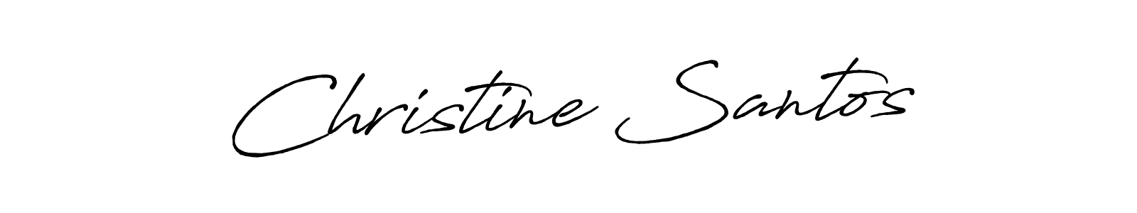 Christine Santos stylish signature style. Best Handwritten Sign (Antro_Vectra_Bolder) for my name. Handwritten Signature Collection Ideas for my name Christine Santos. Christine Santos signature style 7 images and pictures png