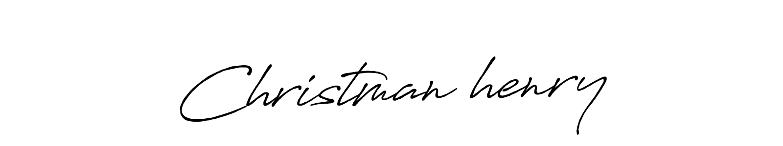 Christman henry stylish signature style. Best Handwritten Sign (Antro_Vectra_Bolder) for my name. Handwritten Signature Collection Ideas for my name Christman henry. Christman henry signature style 7 images and pictures png