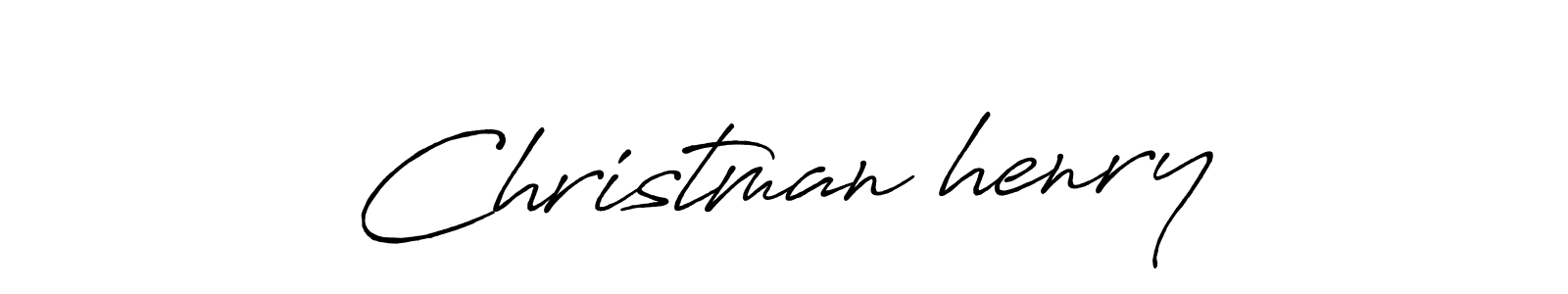 Make a beautiful signature design for name Christman henry. With this signature (Antro_Vectra_Bolder) style, you can create a handwritten signature for free. Christman henry signature style 7 images and pictures png