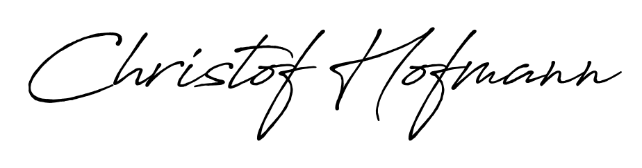 Create your official email sign-off with Christof Hofmann name in Antro_Vectra_Bolder style. Crisp, clean, and perfectly legible across all screens. Christof Hofmann signature style 7 images and pictures png